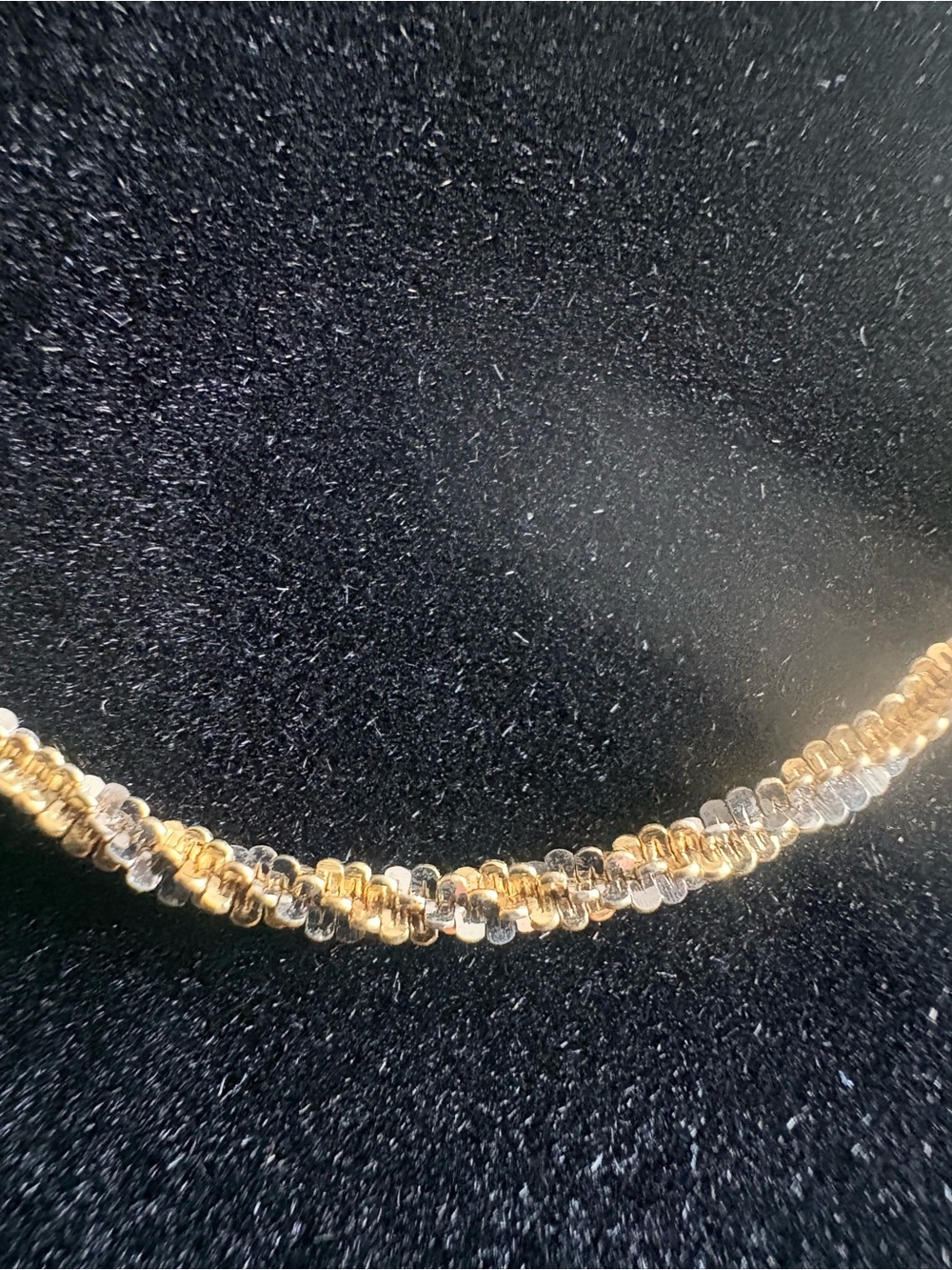 Two- Tone Twisted Rope Necklace - Italy .925 - Picture 2 of 5